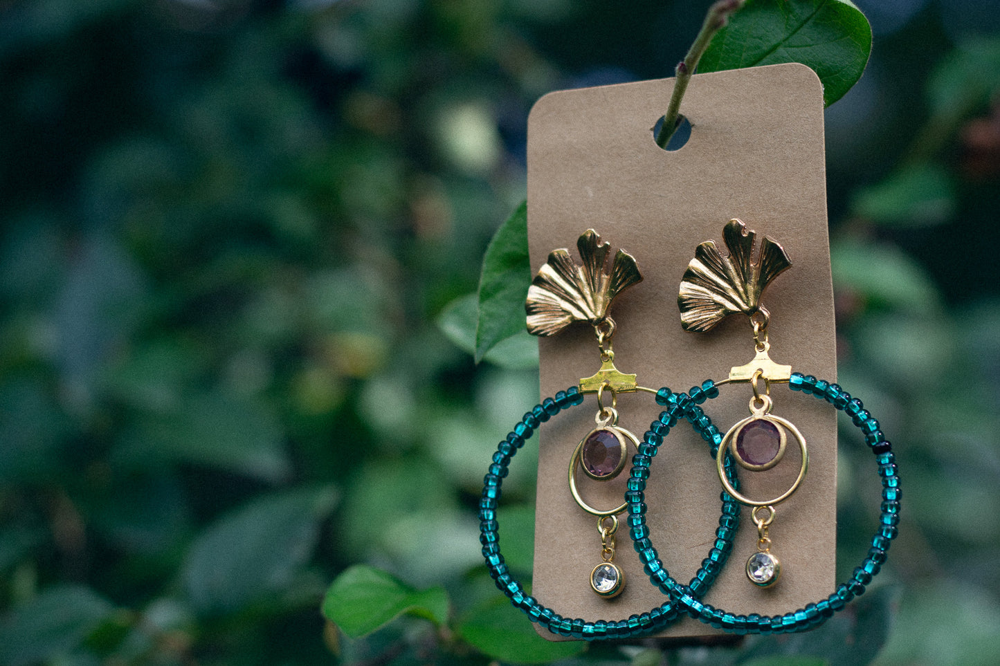 Ginkgo Goddess Earrings