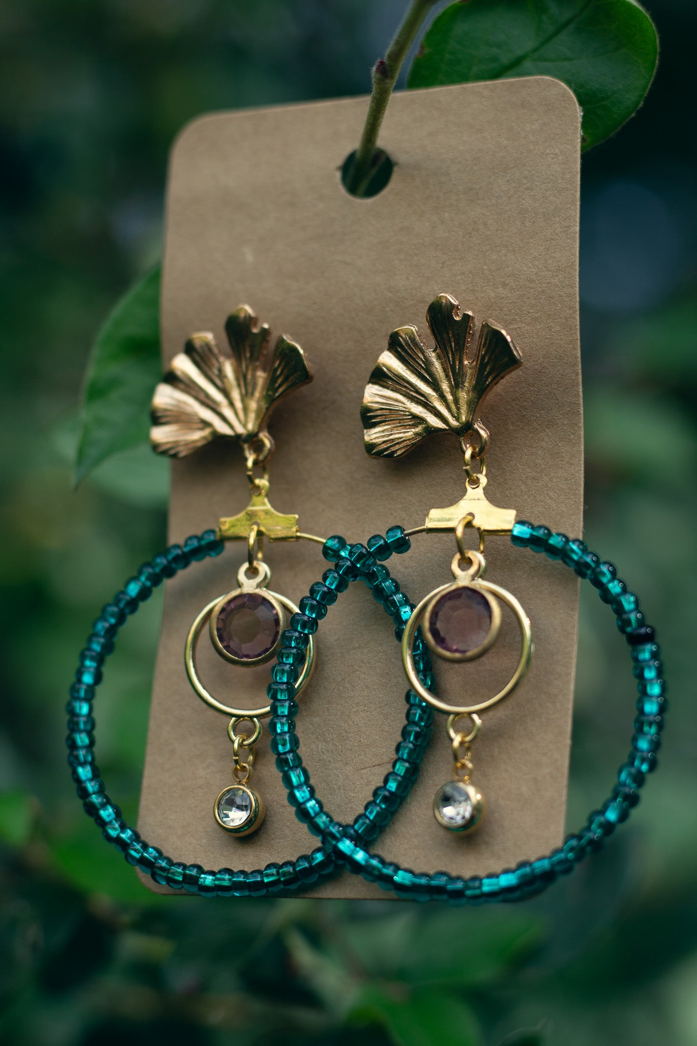Ginkgo Goddess Earrings